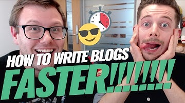 How To Write Blogs Fast | Speed Hack [Includes Template]