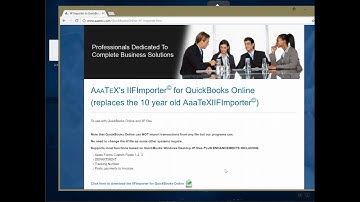 Import IIF files into QuickBooks Online with our IIFImporter