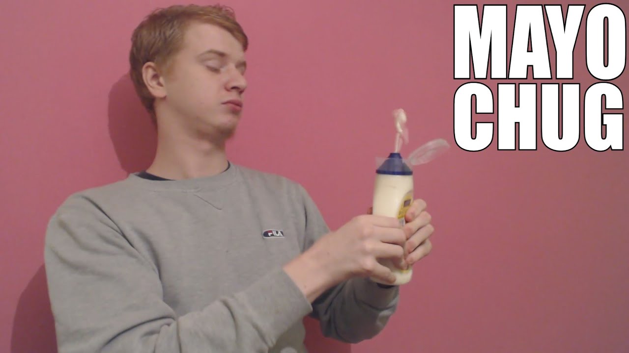 Chugging Mayonnaise Challenge *Vomit Alert* Louis Mitchell YouTube