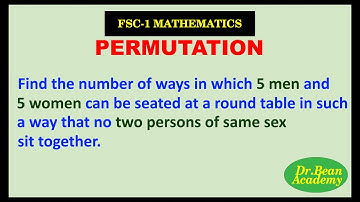 FSC-1 Mathematics CIRCULAR PERMUTATION- Problem Solving (A-level)