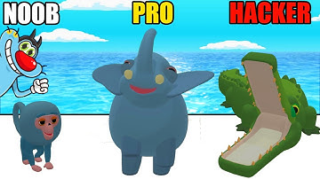 NOOB vs PRO vs HACKER | In Zoo - Happy Animal | With Oggy And Jack | Rock Indian Gamer |