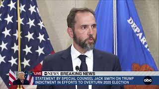 FULL REMARKS: Special Counsel Jack Smith speaks after indicting Trump on charges in election probe