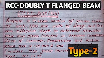 RCC_T-FLANGED DOUBLY BEAM (TYPE-2) | CTEVT-(2073 R/B) | SDD 5TH SEM NUMERICAL | @Er.dipesh186 #rcc