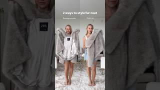 2 ways to style fur coat from ZARA🩶🩶 #ootd #style#outfitideas #styling #fashion #fashioninspo