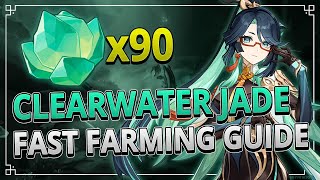 Clearwater Jade 90 Locations FAST FARMING ROUTE  TIMESTAMPS | Genshin Impact 4.4