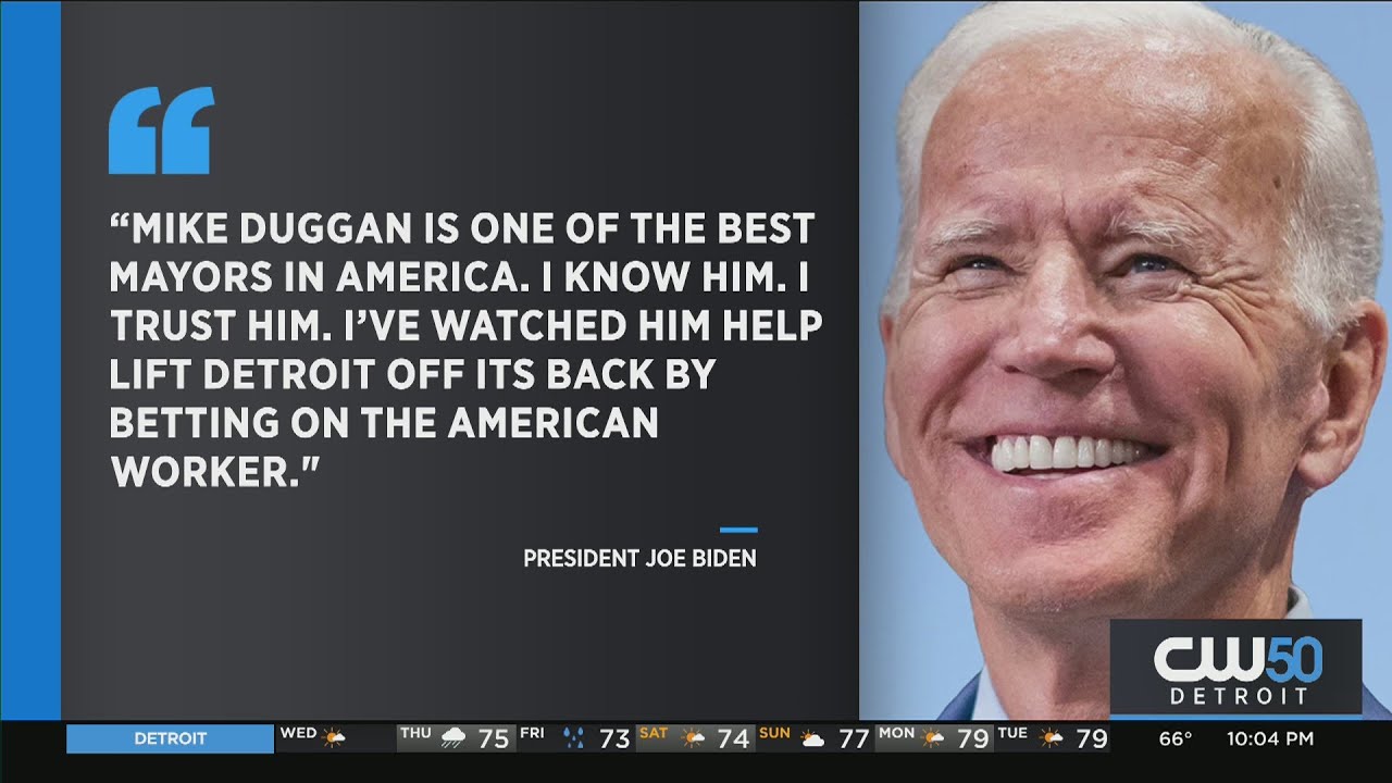 Biden Endorses Duggan For Third Term As Mayor Of Detroit