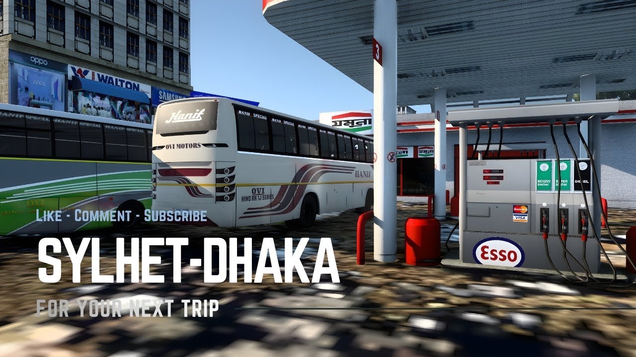 ঢাকা টু সিলেট | by Hanif Enterprise হিনো ১জে বাসে কুয়াশাময় জার্নি | Part 2 (ETS-2 & BSN)