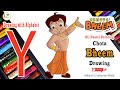 Chota bheem drawing  how to draw bheem  oil pastel drawing  alphabet drawing easy  chhota bheem