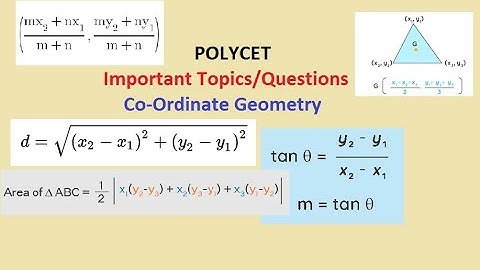 Polycet | Important Topics and Sample Questions | Co-Ordinate Geometry #polycet2025 #maths