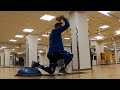 Bosuball Training - Leg - Part 14 - Bouncing Lunges with One Foot on the Bosuball