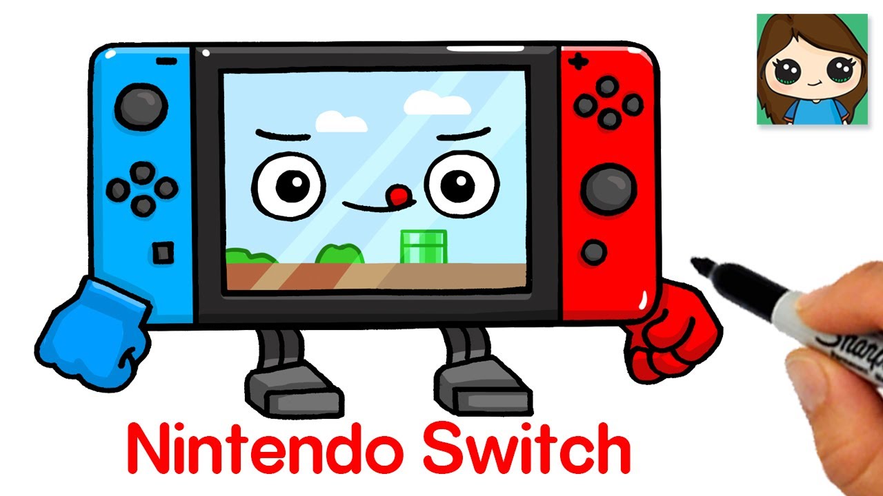 How to Draw a Nintendo Switch - Easy Drawing Tutorial For Kids