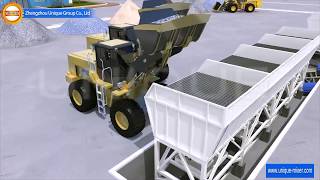 3D Bucket Concrete Batching Plant Adopts Skip Hopper(Bucket) To Transport Aggregate