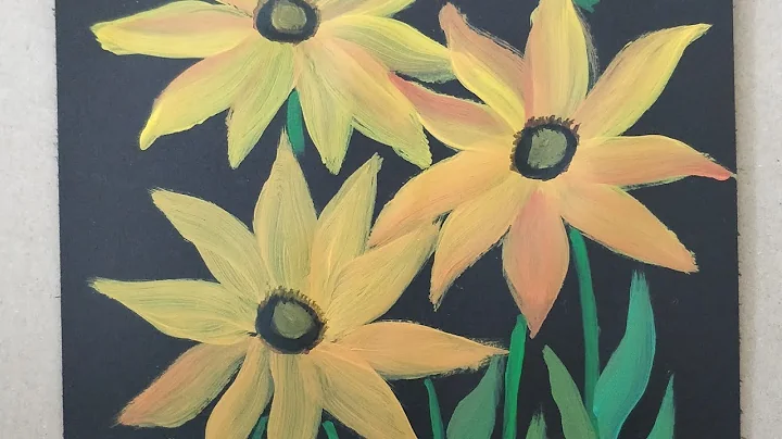 Black Eyed Susan Quick One Stroke Painting