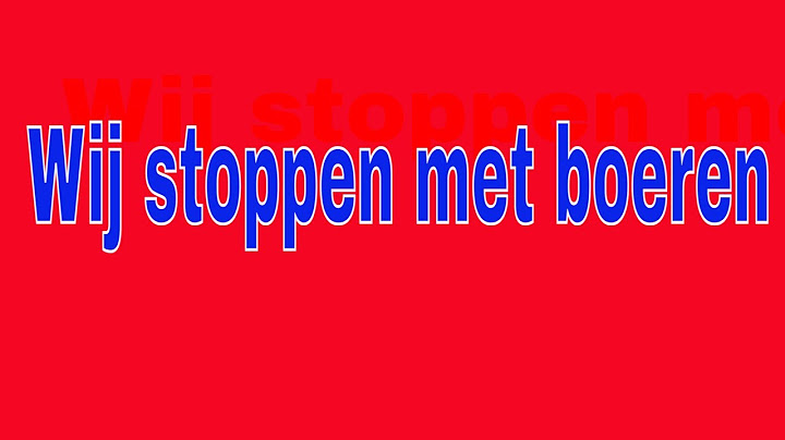 Wij stoppen met boeren