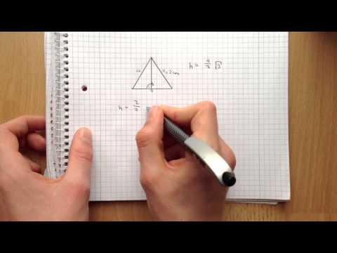 Video: Wie Man Seine Fläche Nach Höhe In Einem Gleichseitigen Dreieck Findet
