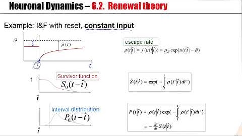 6.2 lnterspike intervals & renewal processes