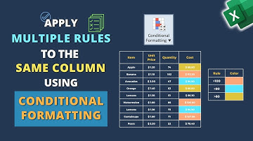 How to Apply Multiple Rules to the Same Column Using Conditional Formatting in Excel