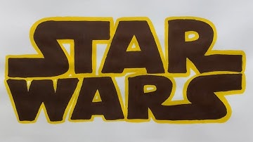 How to draw STAR WARS LOGO ✏️