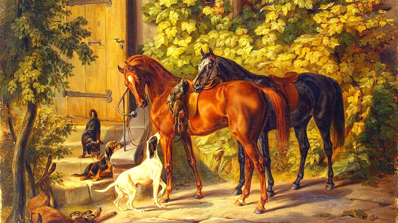 Horses Art Screensaver For Your TV | Vintage Horses Paintings Slideshow | 3Hrs