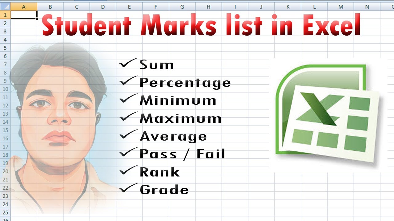 Student marks table | Sum, Percentage, Minimum, Maximum, Average, Rank ...