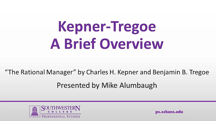 Kepner-Tregoe Method Overview Webinar