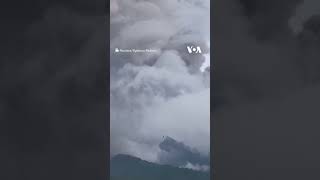 Indonesias Marapi Volcano Spews Ash After Eruption shorts | VOA News