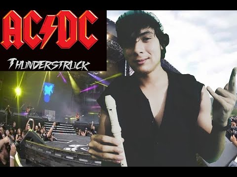 AC/DC - Thunderstruck flute-flauta, notes-notas cover - YouTube