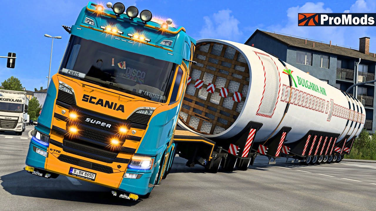 ETS2 SCHWERTRANSPORT - AIRBUS A319 RUMPF I Scania R770 [2192] EURO