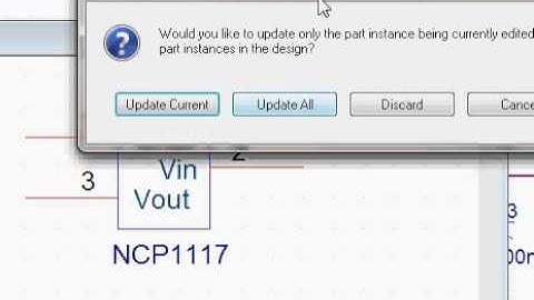 change or update component in  Orcad schematics