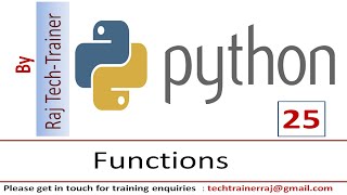 Famous Python Tutorial - Part 25 - Functions | Python for Beginners | Learn Python Wealth