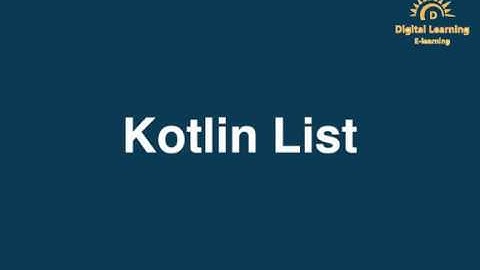 15 Kotlin List | Online Training Download app from below link