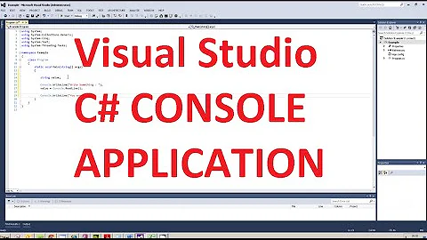 How to create a console application in Visual Studio 2012 with c#