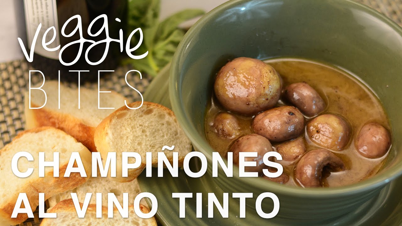 CHAMPIÑONES EN VINO TINTO | VEGGIE BITES
