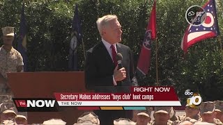 Navy Secretary Ray Mabus addresses women in combat at Camp Pendleton meeting