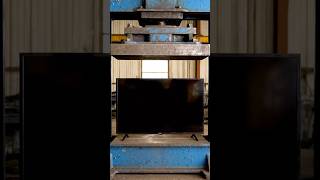 TV Screen Explosion Under Hydraulic Press 💥📺 #satisfying #asmr #shortsviral #usa