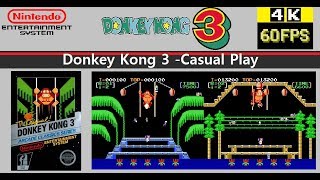 [Famicom/NES] Donkey Kong 3 ドンキーコング3 Casual Play(B mode) screenshot 5