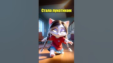 Стала лунатиком в нейросети #dalle3 #chatgpt #aiart #aicat #cats #кот #юмор #ии #нейросеть