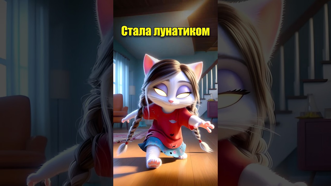 Стала лунатиком в нейросети #dalle3 #chatgpt #aiart #aicat #cats #кот #юмор #ии #нейросеть