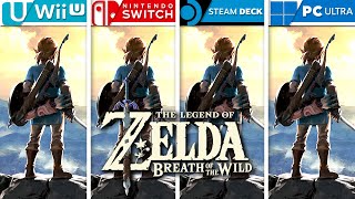 The Legend of Zelda Breath of the Wild | Wii U vs Switch vs Steam Deck vs PC Ultra (Side by Side) 4K
