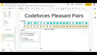 Codeforces Pleasant Pairs | Codeforces | Python Solution