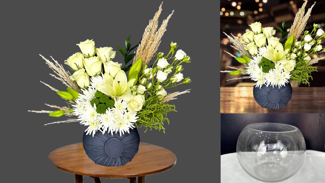 How To Arranged A Flower Vase | Flower Vase Making Idea | Flower Vase ...