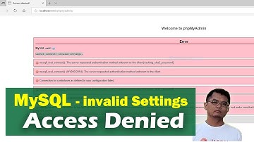 How to SOLVE MySQL error cannot connect / access denied / invalid settings on XAMPP