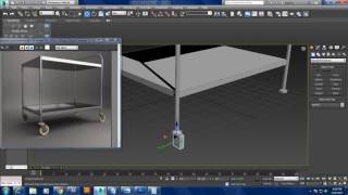 Tutorial on Modeling a medical instrument trolley in 3dsmax.