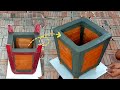 Making flower pots out of bricks is easy to make # 115