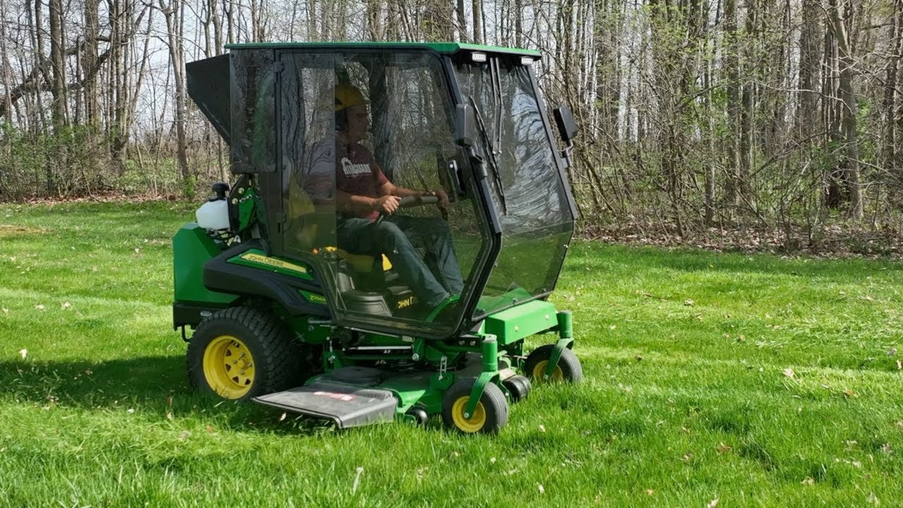 Joy Ride Cab Zero Turn Mowing Lawn With Air Conditioning Better Than