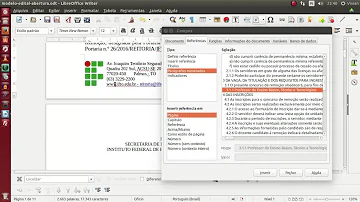 Como fazer referências cruzadas no LibreOffice?