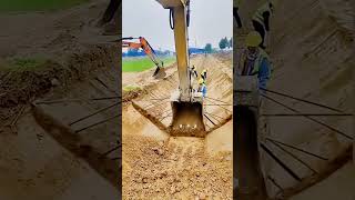 grand excavator operator skills for large irrigation construction #shorts