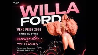 Willa Ford Live at WeHo Pride 2026 | amanda Songs & Y2K Classics