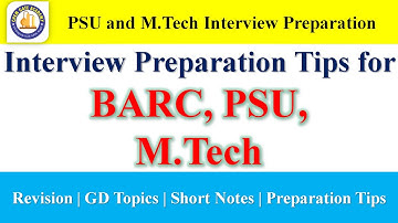 PSU and M Tech Interview Preparation / Questions / Chemical Engineering