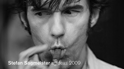Stefan Sagmeister - Refusing to Answer Crap Questions - agIdeas 2009